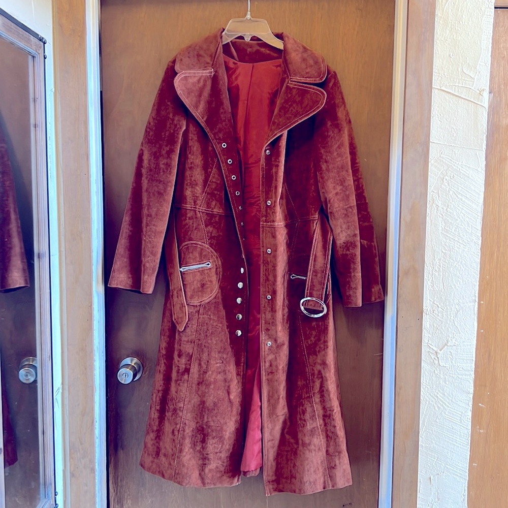 Vintage Suede Duster Coat